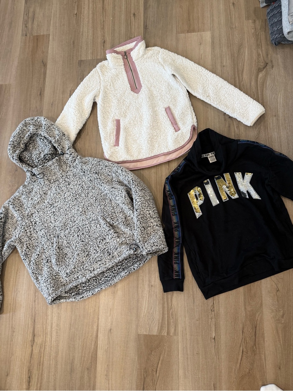 PINK Victoria's Secret Black Logo Sweatshirt and Abercrombie and Fitch